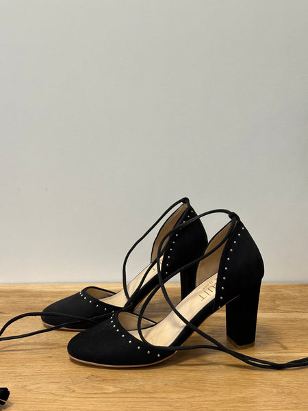 Escarpins en velours noir Minuit sur Terre