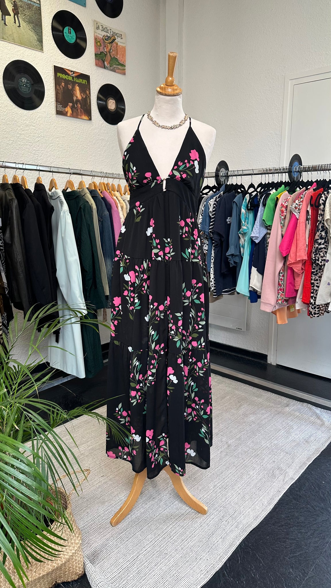 Robe longue à dos nu
