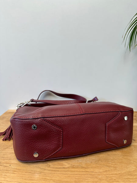 Sac en cuir bordeaux Mac Douglas