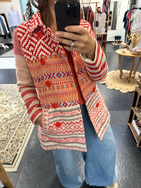 Veste en tweed coloré