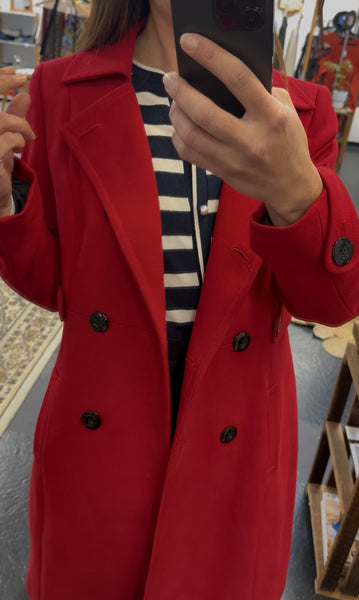 Manteau léger rouge Caroll