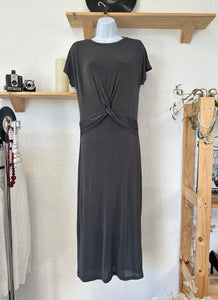 Robe longue argenté Mango