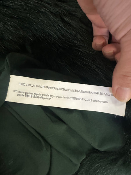 Manteau fourrure verte