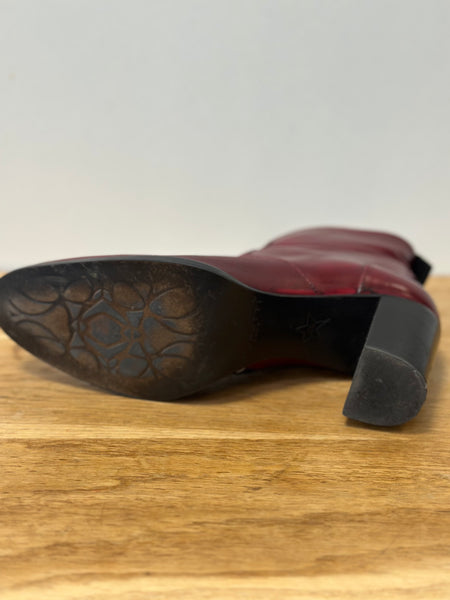 Bottines en cuir bordeaux Muratti