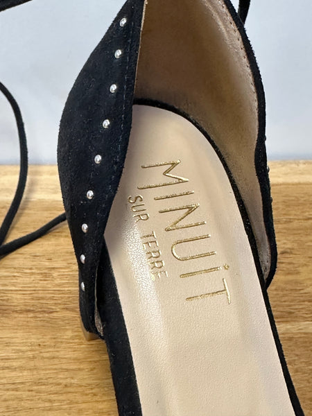 Escarpins en velours noir Minuit sur Terre