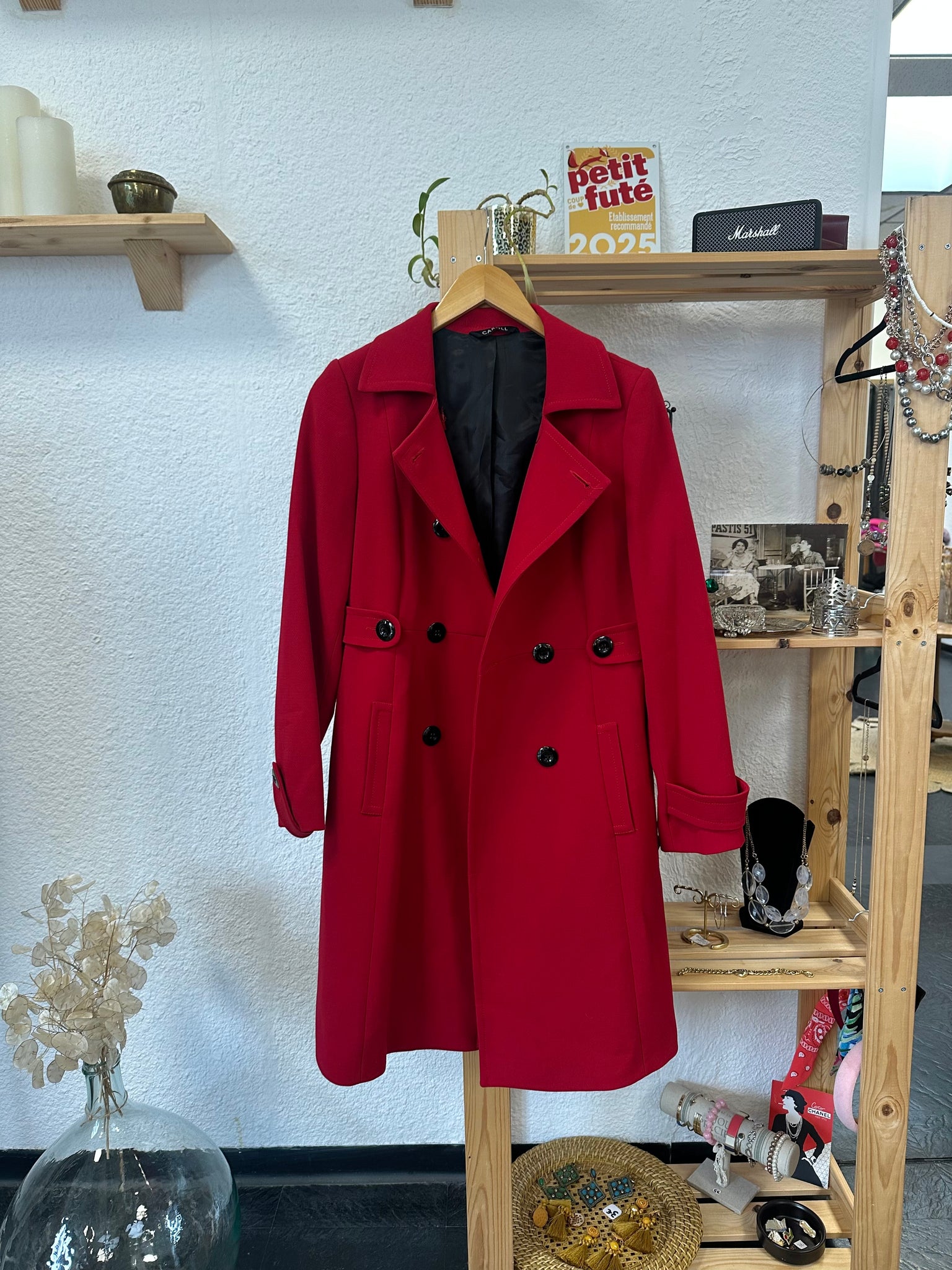 Manteau léger rouge Caroll