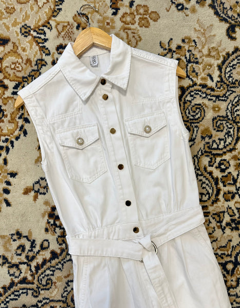 Combinaison sans manches en jeans blanc Liu Jo