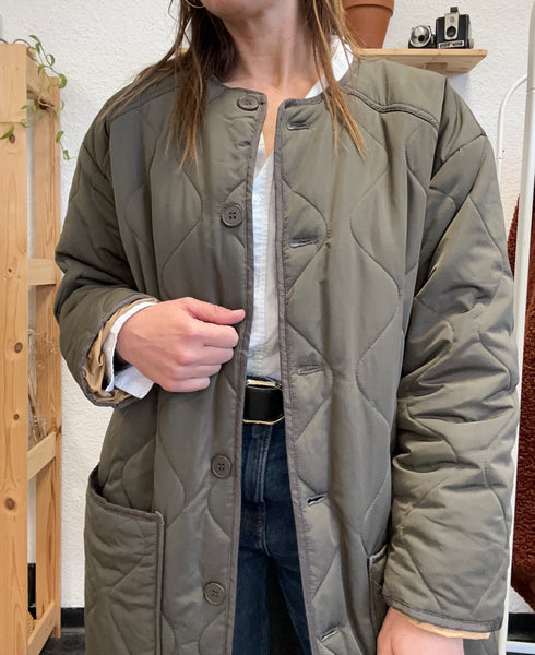 Manteau matelassé kaki