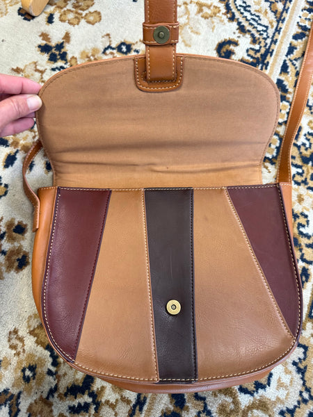 Sac besace marron