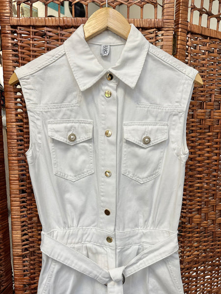 Combinaison sans manches en jeans blanc Liu Jo