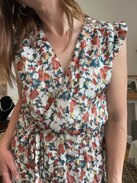 Robe longue fleuri