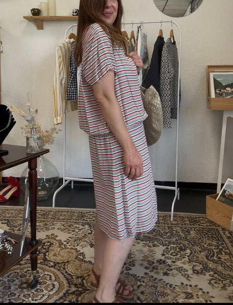 Robe en coton rayé Monoprix