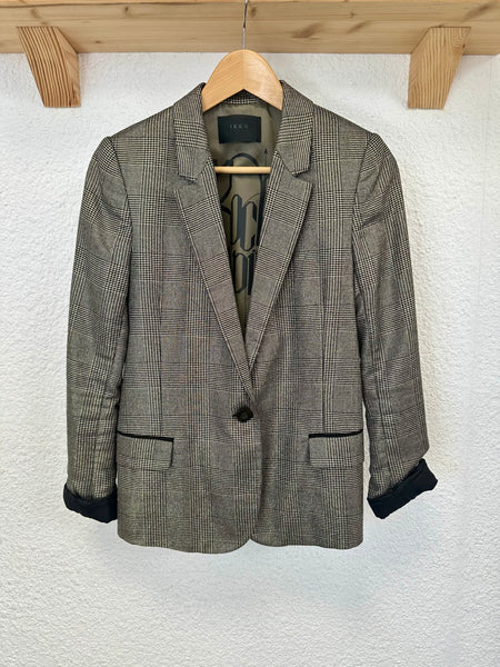 Blazer à carreaux noir et doré IKKS