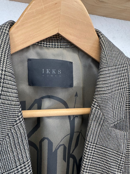 Blazer à carreaux noir et doré IKKS
