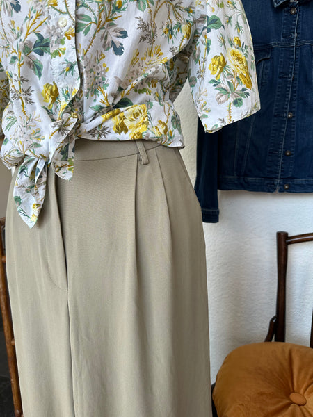 Pantalon fluide vert