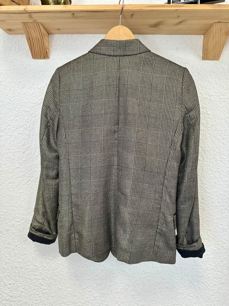 Blazer à carreaux noir et doré IKKS