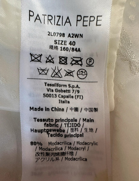 Manteau en fausse fourrure beige Patrizia Pepe