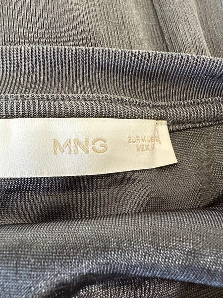Robe longue argenté Mango