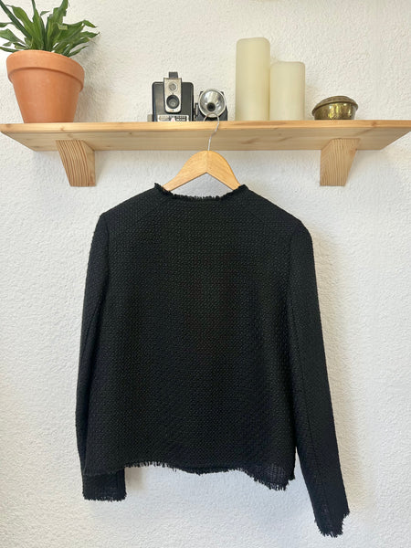 Blazer en tweed noir