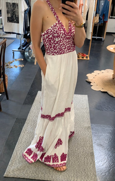 New Anthropologie Manuela Embroidered Midi Dress